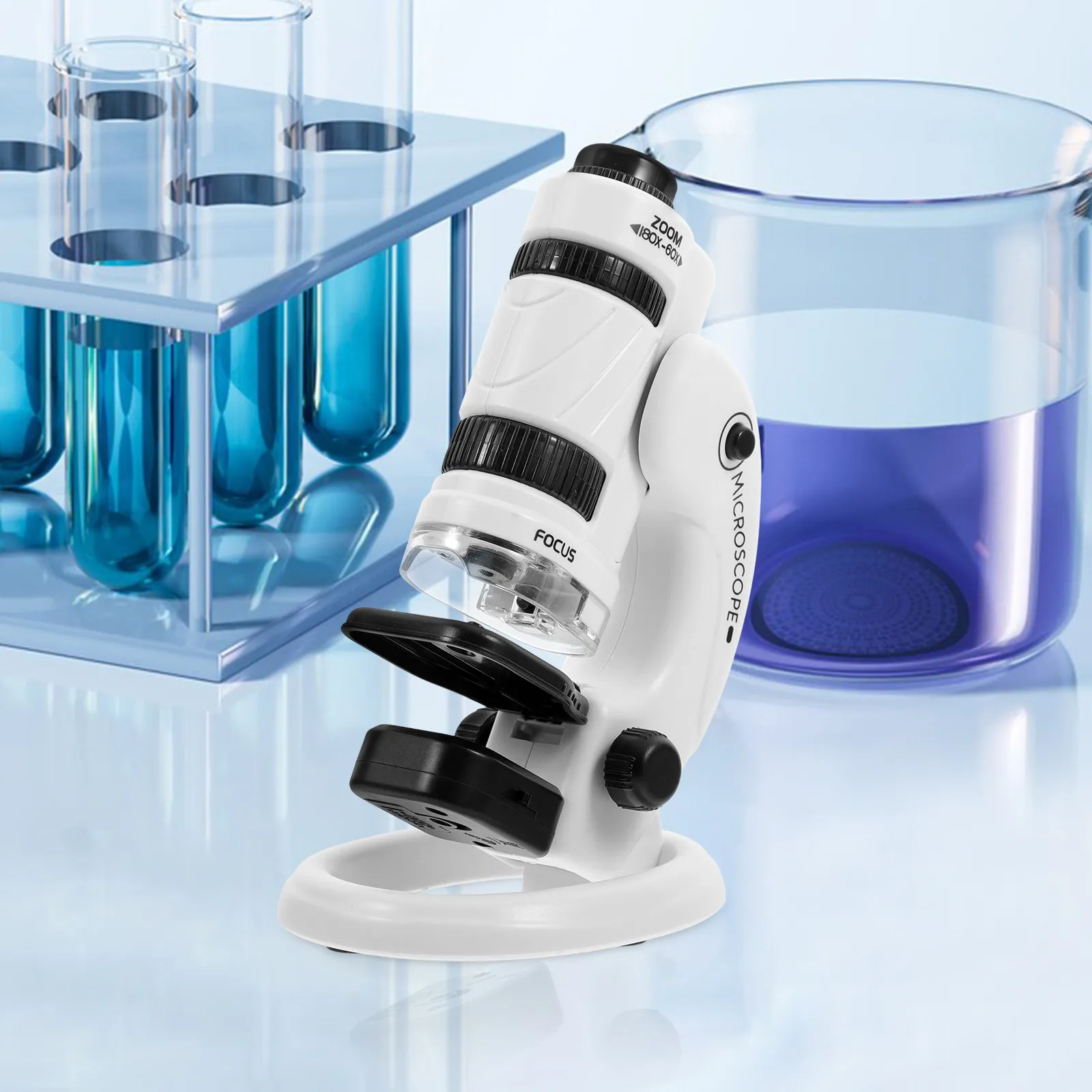 

Набор карманных микроскопов для детей и любителей науки, увеличение 60X-180X, обучающий инструмент для наблюдения за мелкими объектами в природе и лаборатории