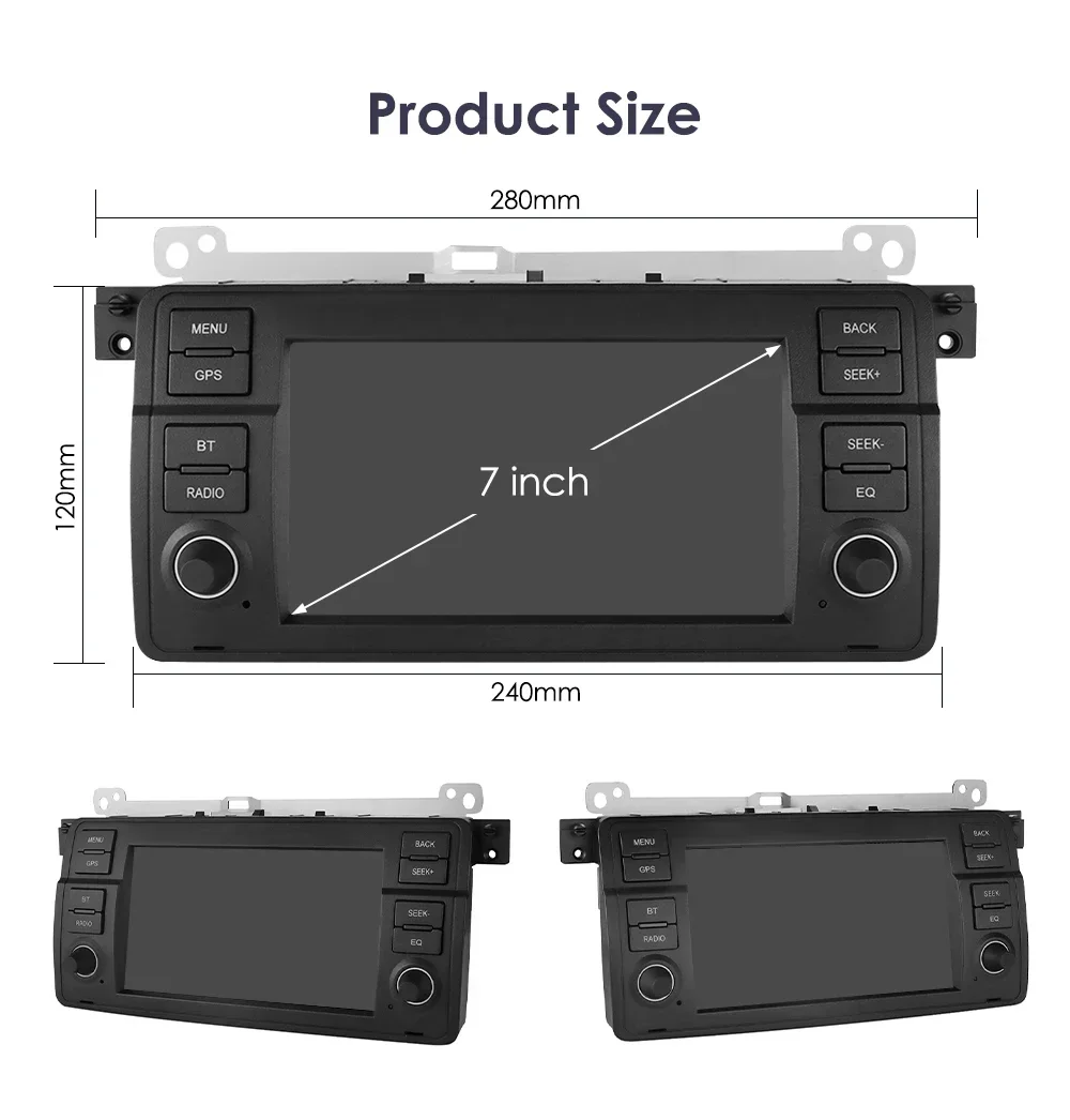 8+128G AI Voice Car Android Auto Radio for BMW E46 M3 318 320 325 330 335 Carplay 4G LTE Multimedia Player GPS Autoradio RDS SWC