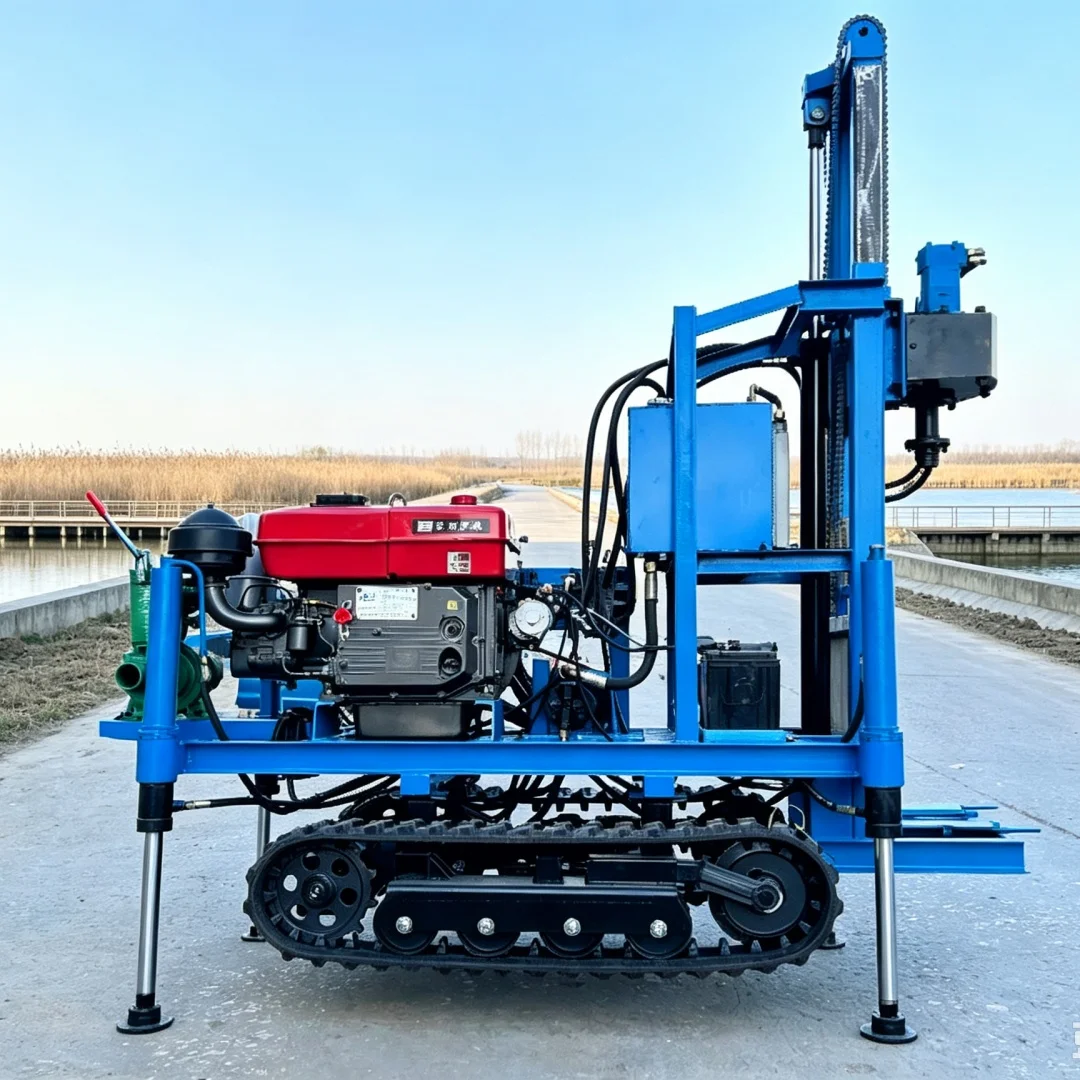 Customized Crawler Well Drilling Machine, Water Well Drilling Rig, Drilling Machine for Rural Household Irrigation