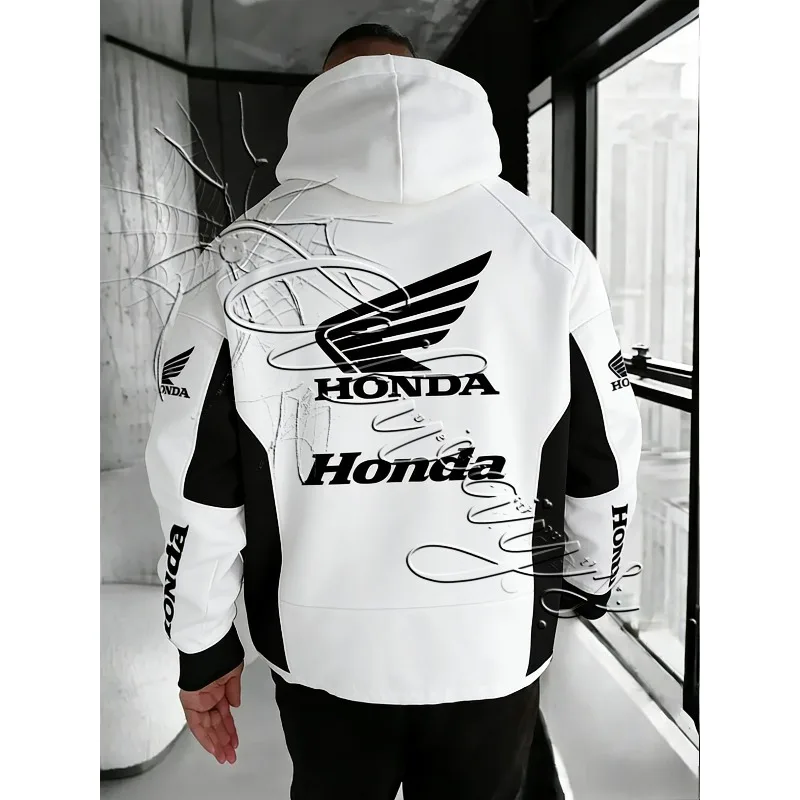 

Новая модная спортивная толстовка Honda Racing 2026 для мужчин, для любителей мотоциклов и внедорожных видов спорта, специальная толстовка для горных велосипедов, трендовая толстовка