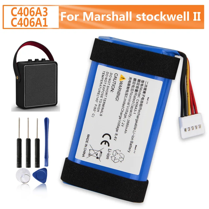 

Replacement Battery C406A3-1 C406A1 For Marshall Stockwell II Bluetooth Outdoor Speaker Battery