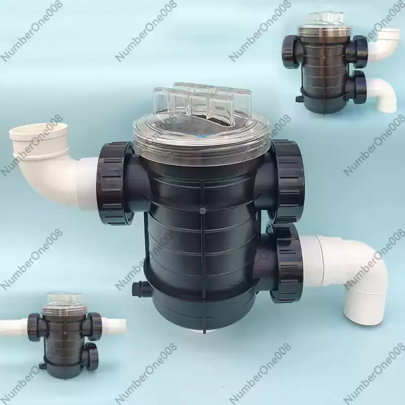 For Hair Filter for Salon and Bathroom Drain Anti-Clogging Strainer, Water Pump Pre-Filter with Connection Tube for Removal