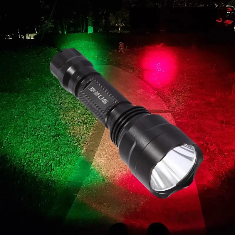 

1 Piece C8 200LM 300M Range Tactical Hunting Led Torch For Night Riding Camping Hiking 18650 Super LED Flashlight