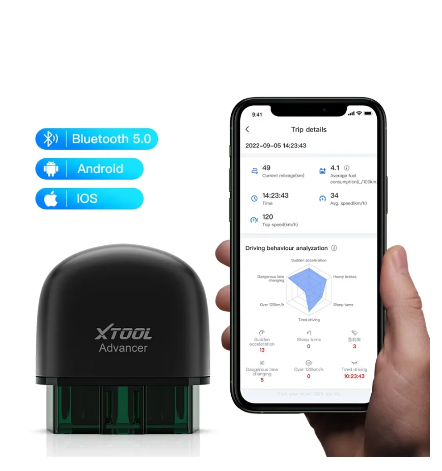 For XTOOL Advancer AD20/ AD20PRO Latest for Bluetooth Version Full System Diagnostic Tool Engine Analyzer for iPhone & Android