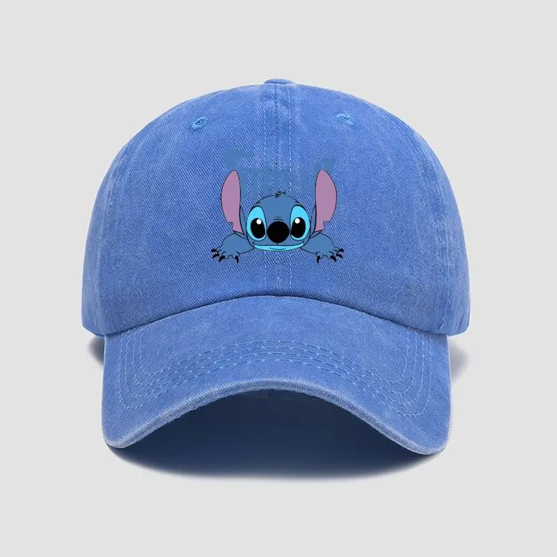 Disney Lilo & Stitch Cartoon Hats 2023 New Baseball Cap Couple Casual Duckbill Cap Outdoor Fashion Adjustable Sun Visor