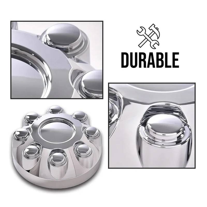 4Pcs 17Inch Wheel Hub Center Caps Chrome 8 Lug 52121450AB,52121450AD For Dodge Ram 2500 3500 2003-2013