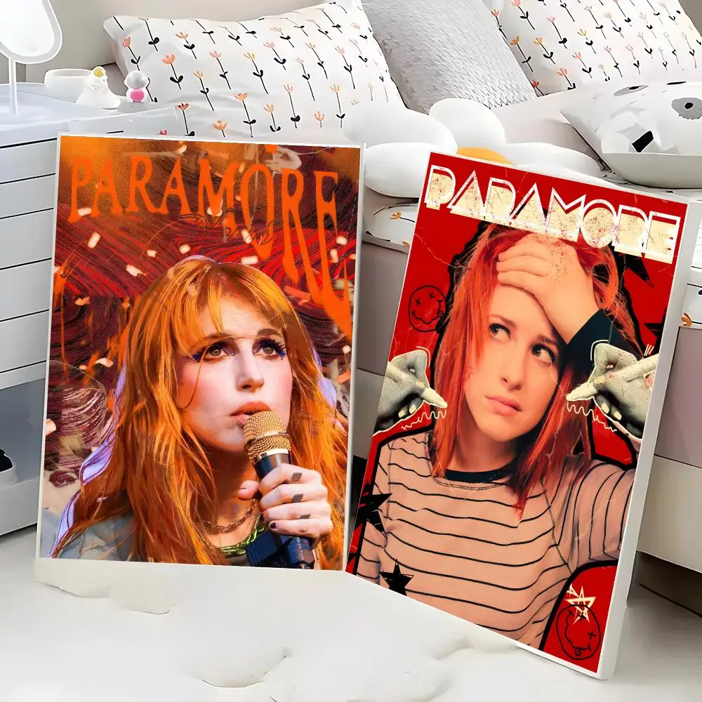 Band Emo Rock Paramore Painting Calligraphy Poster Eco-Friendly Decor Vintage Office Frameless Canvas