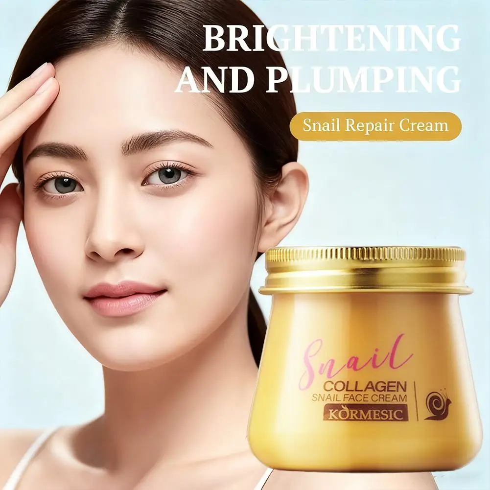 80g Snail Moisturize Cream Nourish Improvement Dry SkinCare Brightening Smoothing Fade Line Skin Fine Rejuvenation Beauty H D4J1