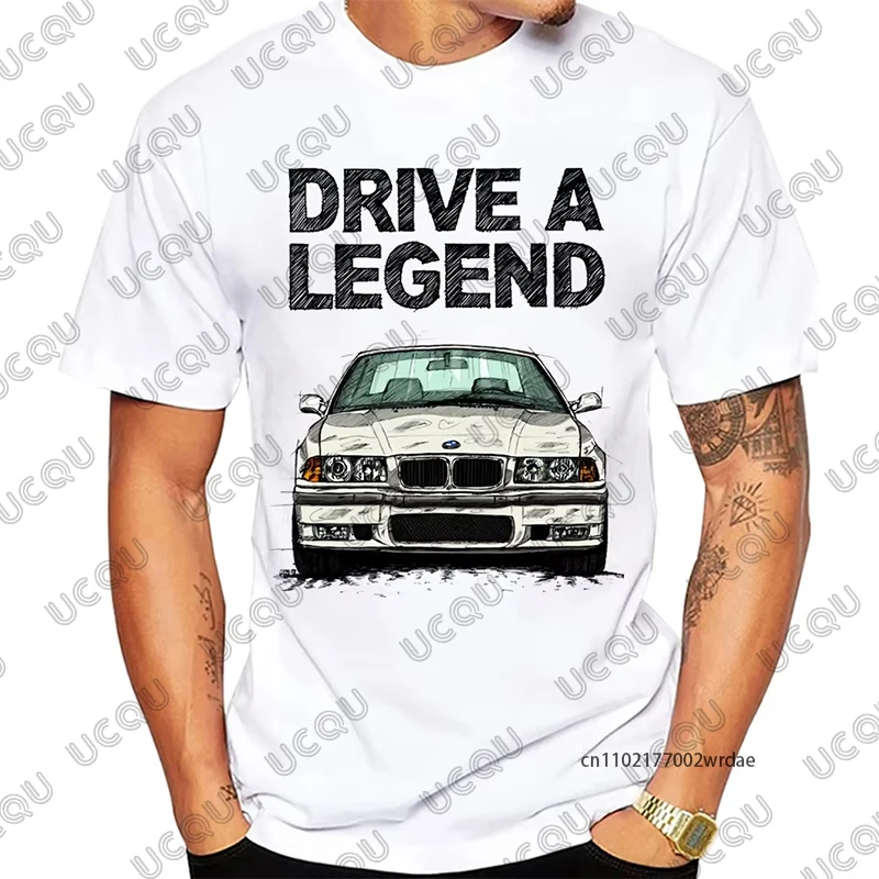 

Drive A Legend E36 M3 Compact 90's Cotton T-Shirt Summer Men Short Sleeve Harajuku BM Car Design Casual Tops Motorcycle Tees