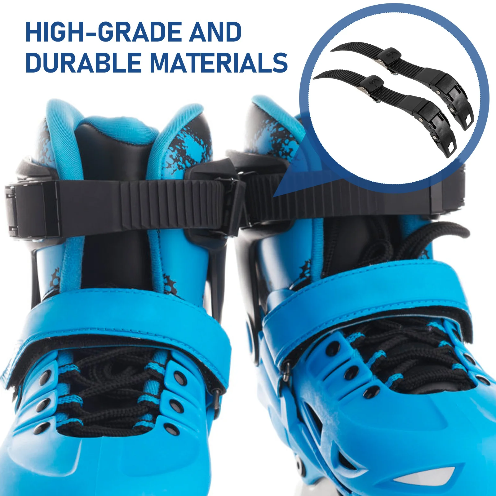 2 قطعة ملحقات أحذية التزلج تصميم ثابت مادة عالية الجودة المهنية الأسطوانة تزلج مشبك حزام المحمولة مشبك حزام