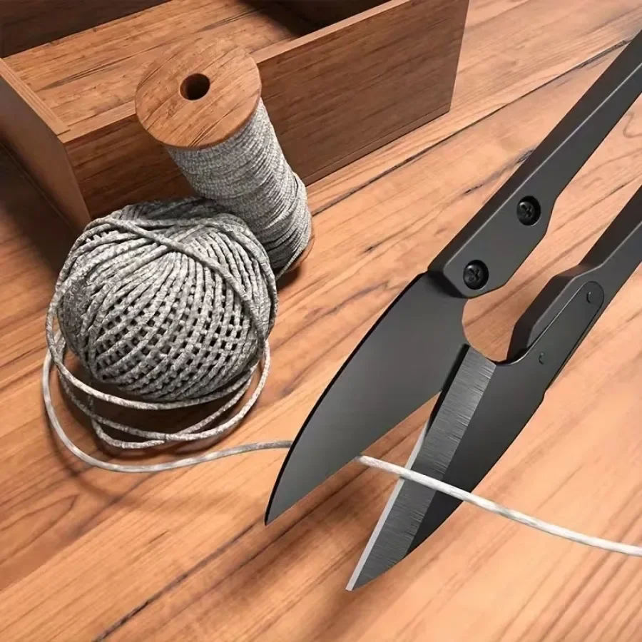 

1/2 Piece U-shaped Scissors Black, Multifunctional Handmade and Embroidery Scissors, Suitable for Handicrafts and Needlework