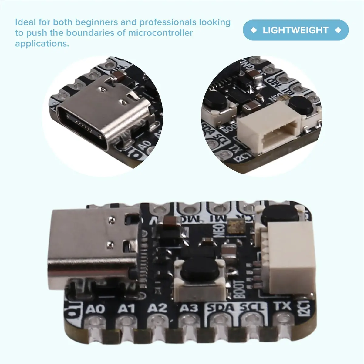 【abub】-microcontrolador-compacto-4900-qt-py-rp2040-usb-tipo-c-ideal-para-projetos-de-eletronica-diy-e-robotica