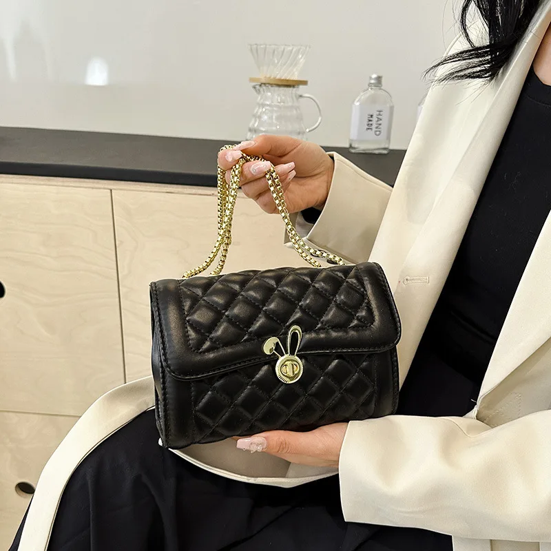 

​​2025 Trendy Shoulder Bag​​ for Women Vintage Quilted Small Square Purse Chain Strap Crossbody Bag Fashion Luxury Commuter Tote