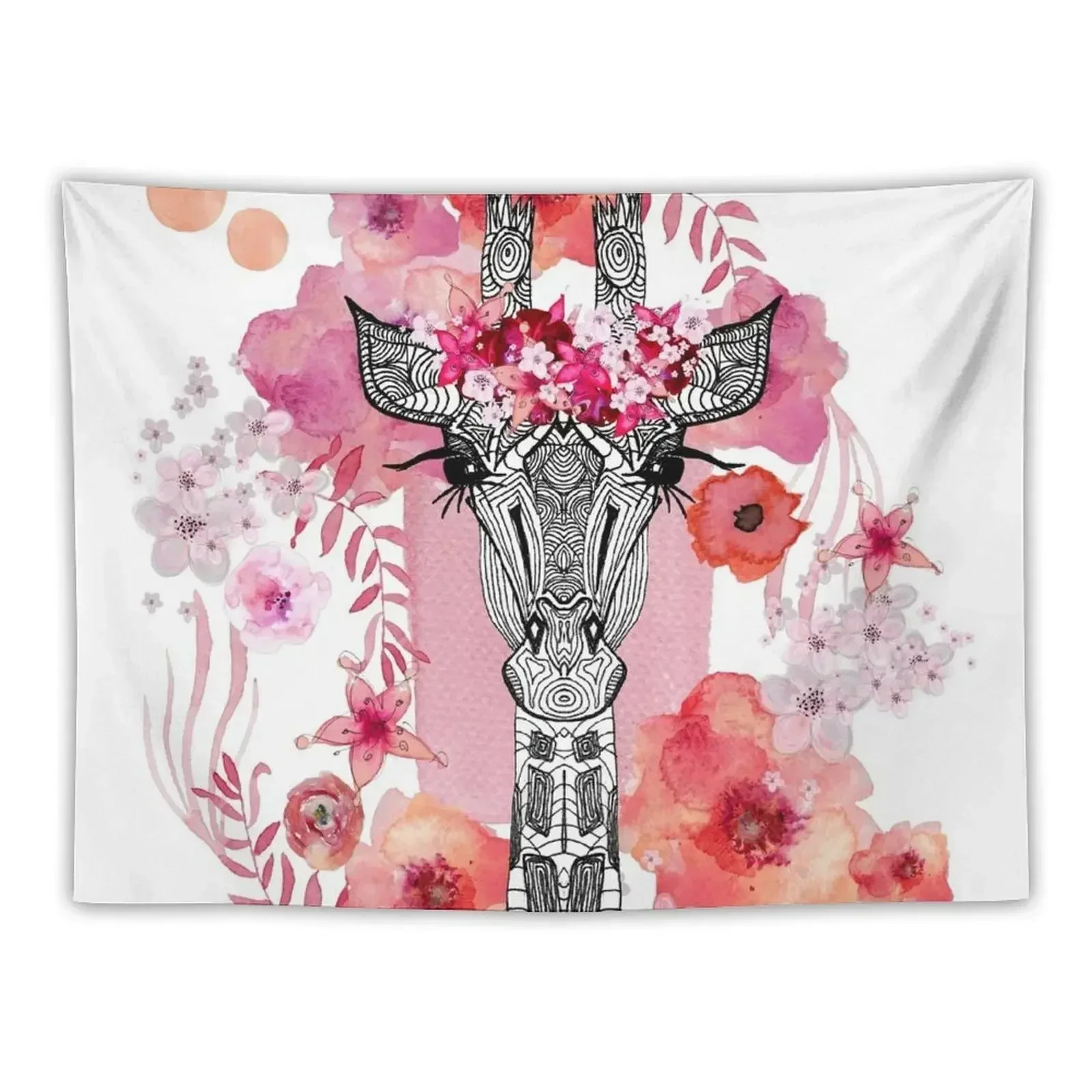 

FLOWER GIRAFFE Tapestry Cute Room Things Room Decore Aesthetic Room Decoration Accessories Tapestry