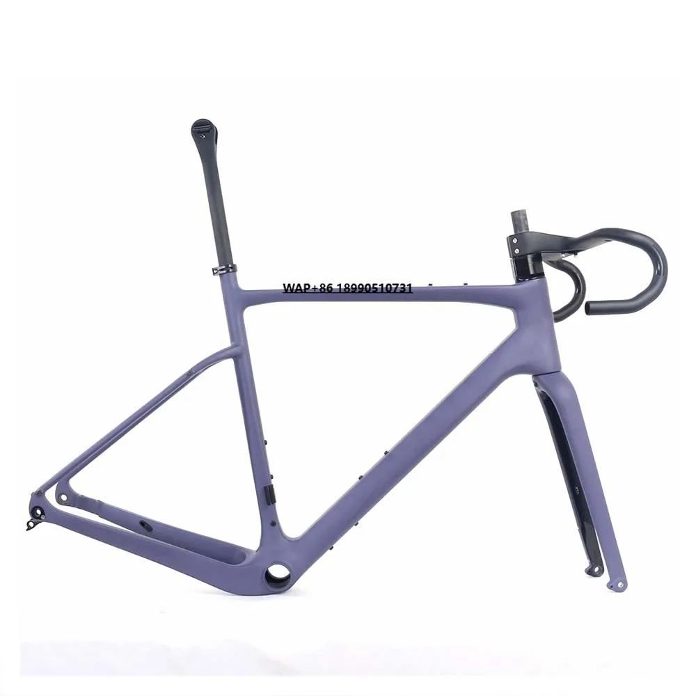 

GF20 Purple Matte Integrated Handlebar with Stem Warranty 2year Cyclocross Bike Frame Gravel Bike Frameset