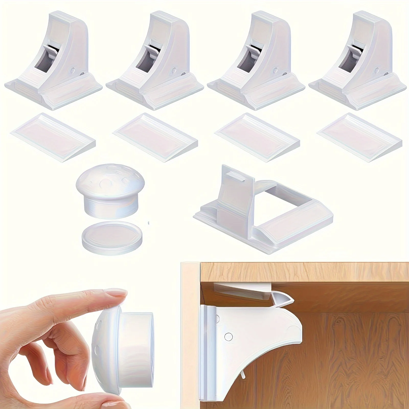 Safety Lock Invisible Lock For Drawer Cabinet Door Magnetic Lock Drawer Cabinet Lock Invisible Multifunctional Locks