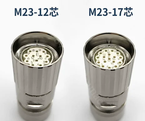M23 Circular Female Aviation Connector 12/17 Pin Encoder Plug Servo Motor Connector S120 Industrial Signal Transmission