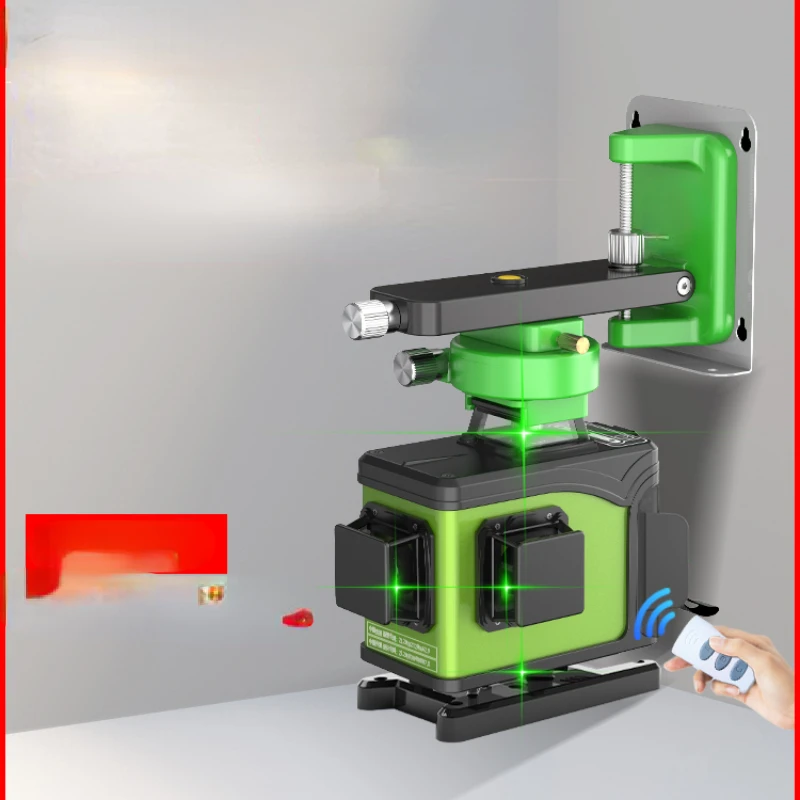 Niveau infrarouge vert 12 lignes, lumière forte haute précision, ligne fine, laser horizontal 16 lignes