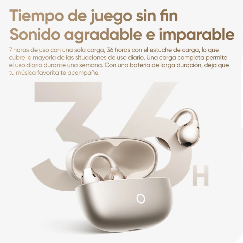 realme Buds Clip 2026 nuevos auriculares OWS con IA, 85 dB, 36 horas de autonomía, Bluetooth 5.4 e IP55 para los smartphones realme GT 7 Pro y realme 14 Pro Plus 5