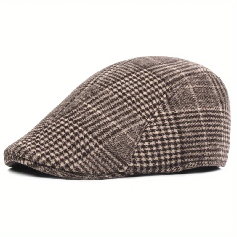 

Retro Berets Plaid Breathable Absorbent Paperboy Cap Spring Outdoor Street Sports French Artist Style Comfotable Hats