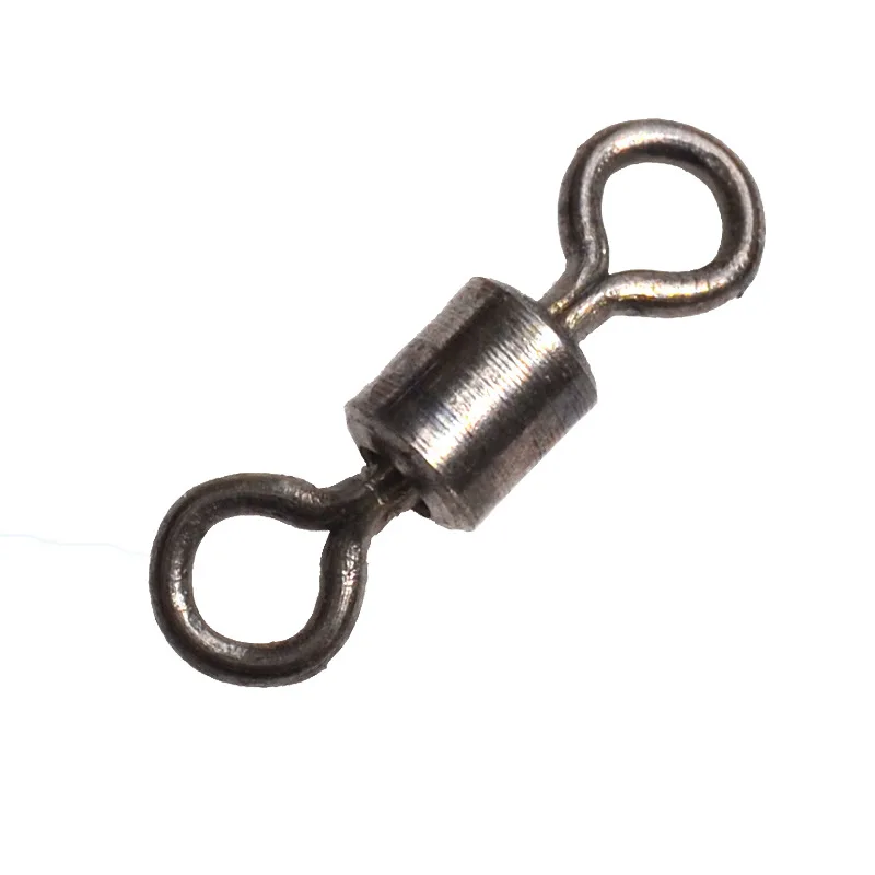 50pcs/lot Bearing Swivel Fishing Connector Stainless Steel Carp Fishing Accessories Snap Fishhook Lure Solid Ring Swivel Tackle