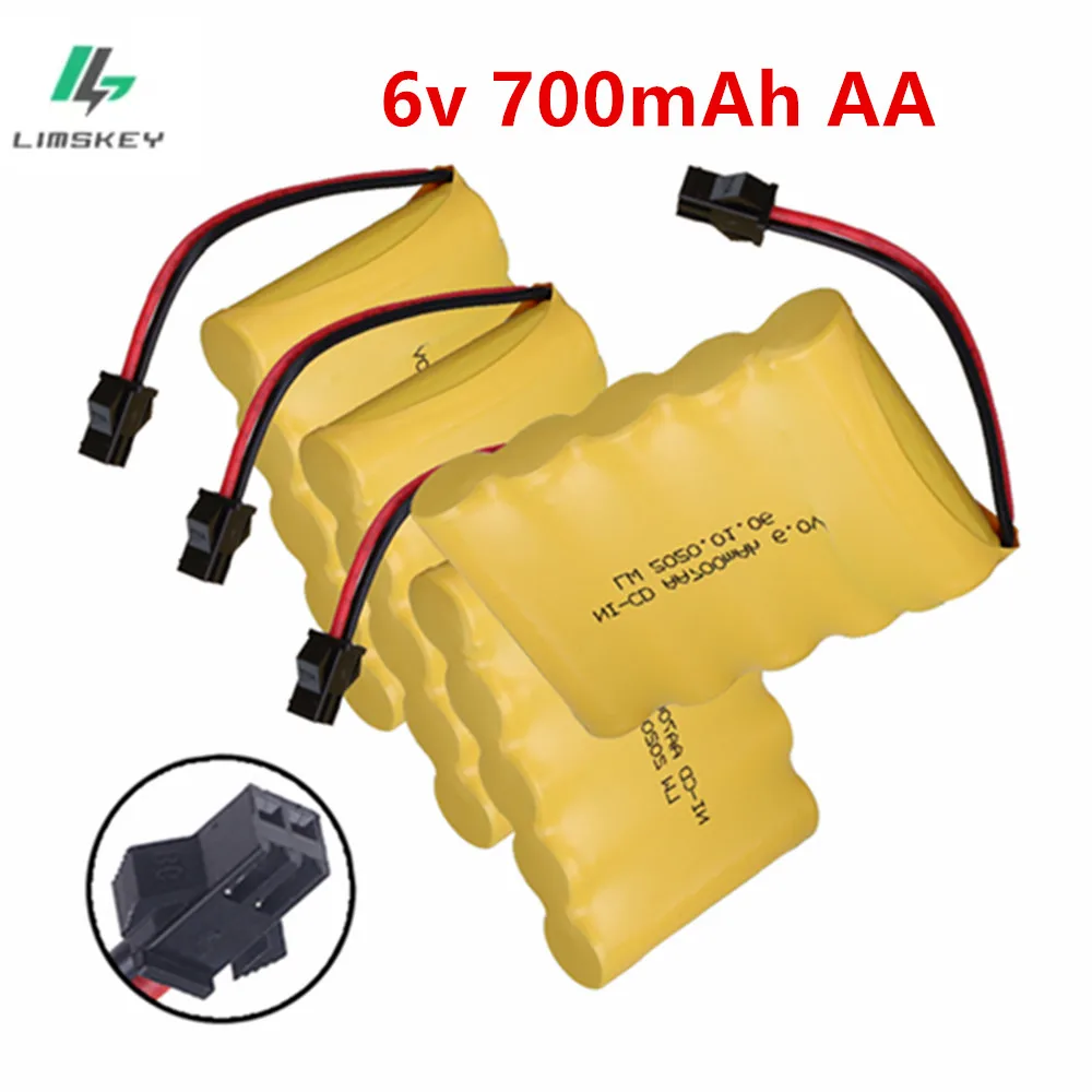 Ni-Cd аккумулятор 6 В, 700 мАч, аккумуляторная батарея 6,0 В 5 * AA для радиоуправляемых автомобилей, грузовиков, танков, роботов, лодок, игрушечного пистолета