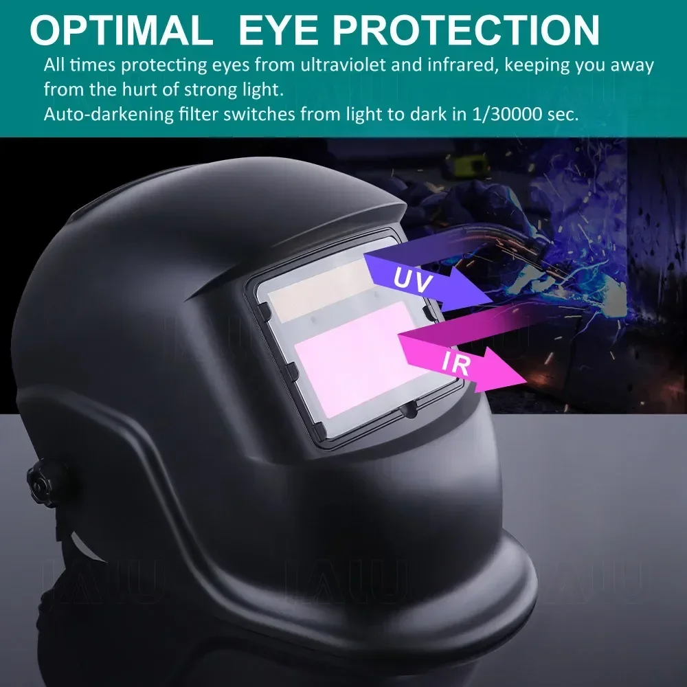 Auto Darkening Helmet Adjustable Range MIG MMA Electric Welding Mask Helmets Welding Lens Caps for Welding Machine Professional