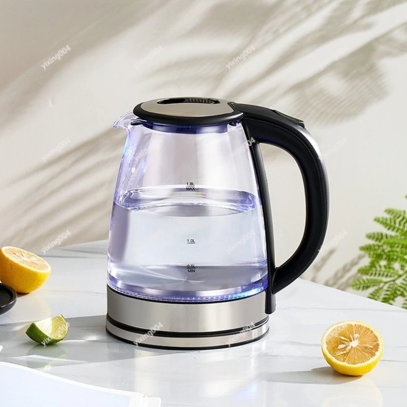 High Borosilicate Glass Electric Kettle Auto Shut Off Large Capacity Transparent Tea Boiler For Home