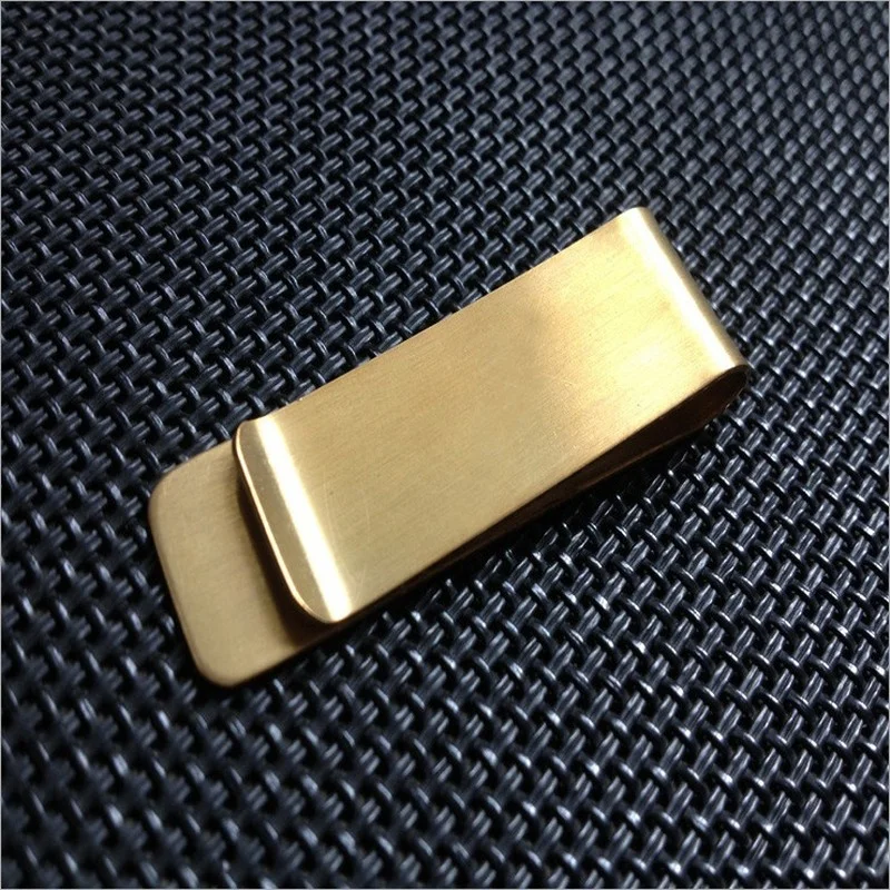 Hot Sale Slim Money Clip Dollar Cash Clamp Holder Portable Stainless Steel Metal Wallet Creative Business Brass Banknote Folder