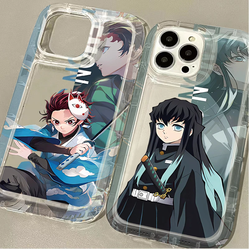 أنيمي شيطان القاتل للصدمات لينة جراب هاتف آيفون 14 16 15 13 12 11 برو ماكس 7 8 زائد XR X XS ماكس SE 2020 غطاء سيليكون