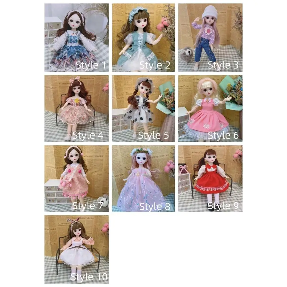 

Big Eyes 30cm Baby Dolls Removable Joints With Clothes Girl Princess Doll Dress Up Articulated Dress BJD Doll DIY Accessories