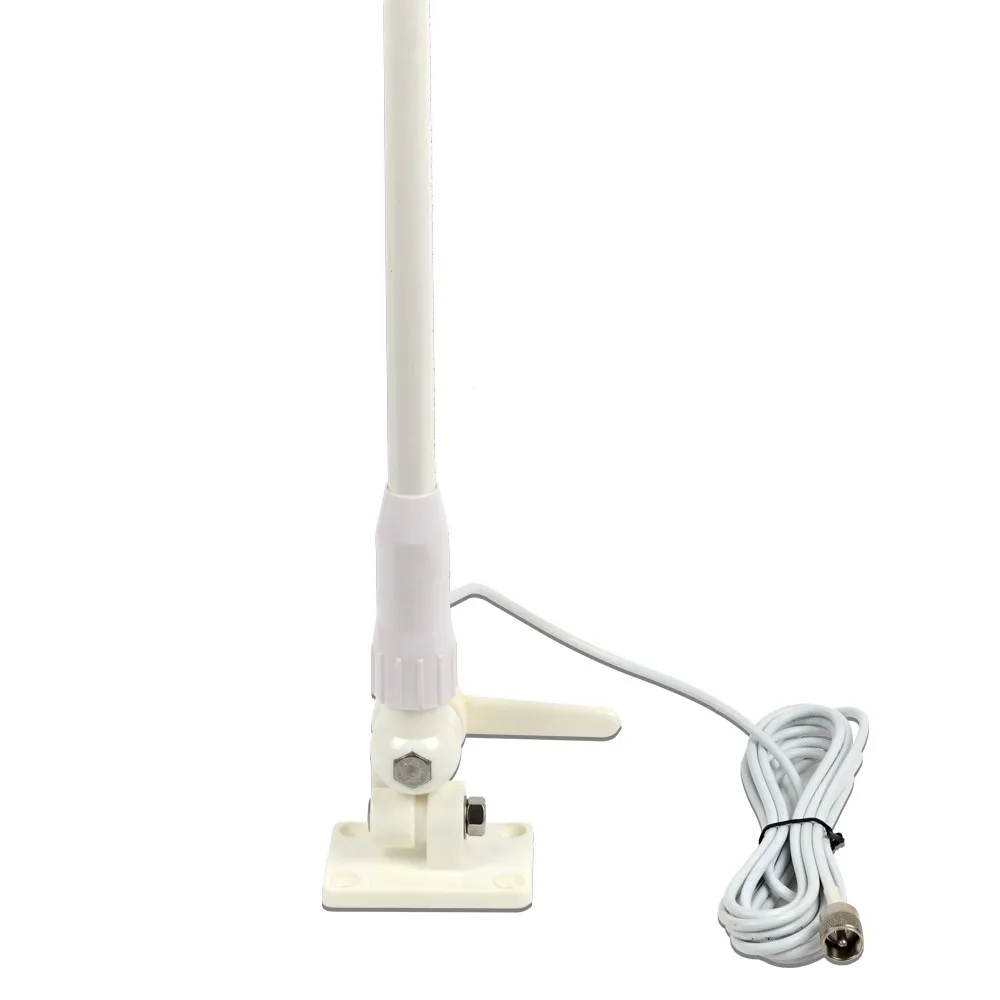 

VHF156M marine fiberglass antenna 156-163M boat frp whip antenna AIS 162M Nylon mount 4.5meter cable