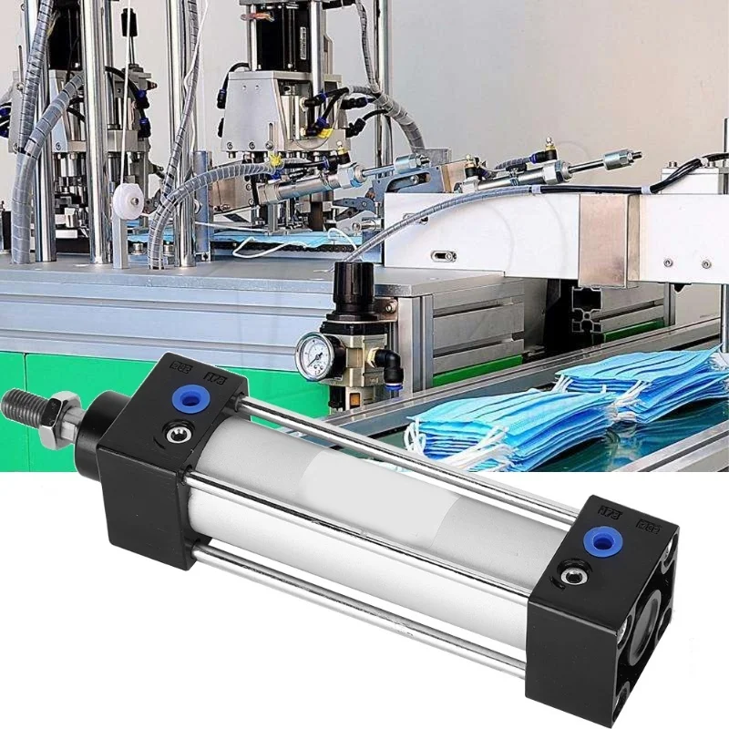 

SC32 Standard Pneumatic Air Cylinder Aluminum Alloy Double Acting 1.3in Inner DiameterSC32X50