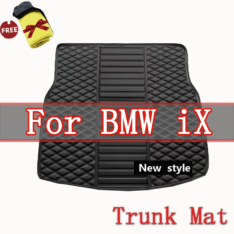 

Автомобильные коврики для BMW iX 2022 2023, кожаный водонепроницаемый нескользящий коврик для багажника