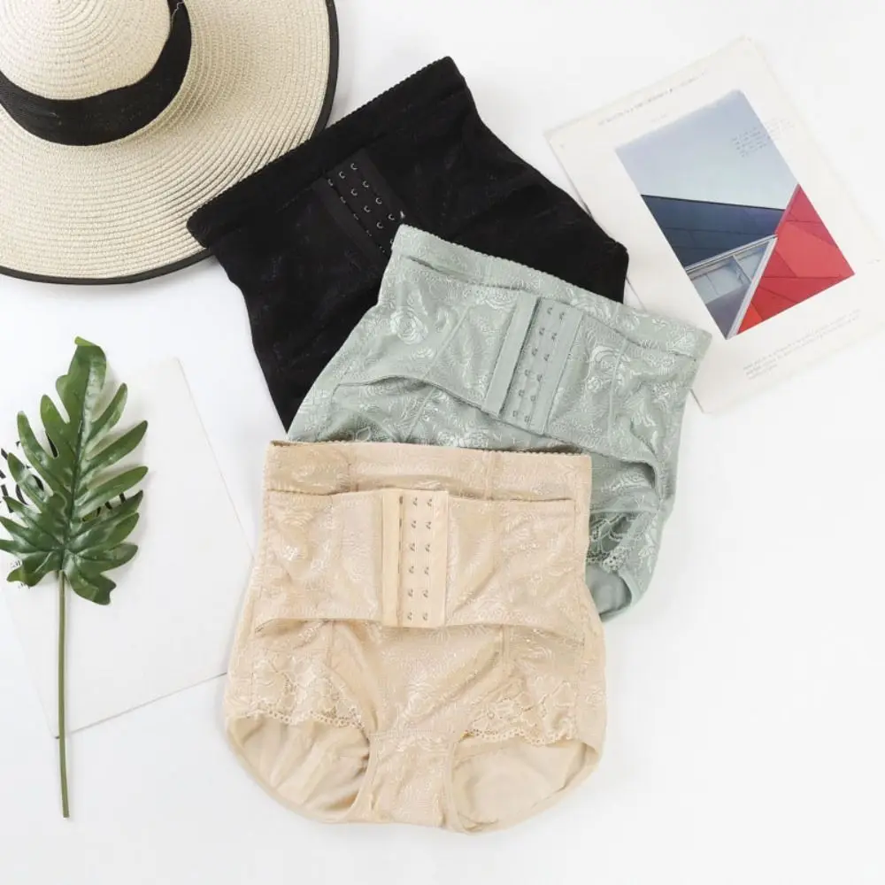 

Милые кружевные трусики с высокой талией и цветочным принтом, подтягивающие ягодицы, пряжка, корректирующее белье для живота, тренажер для талии, бесшовные летние трусы для формы тела