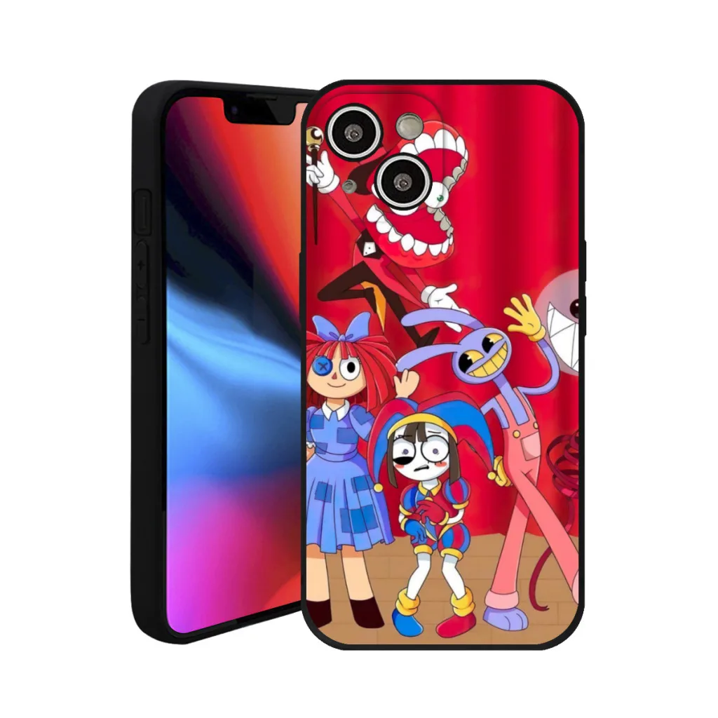 Phone Case For iPhone 15 Pro Max Plus Soft  Silicone Cover Amazing Digital Circus