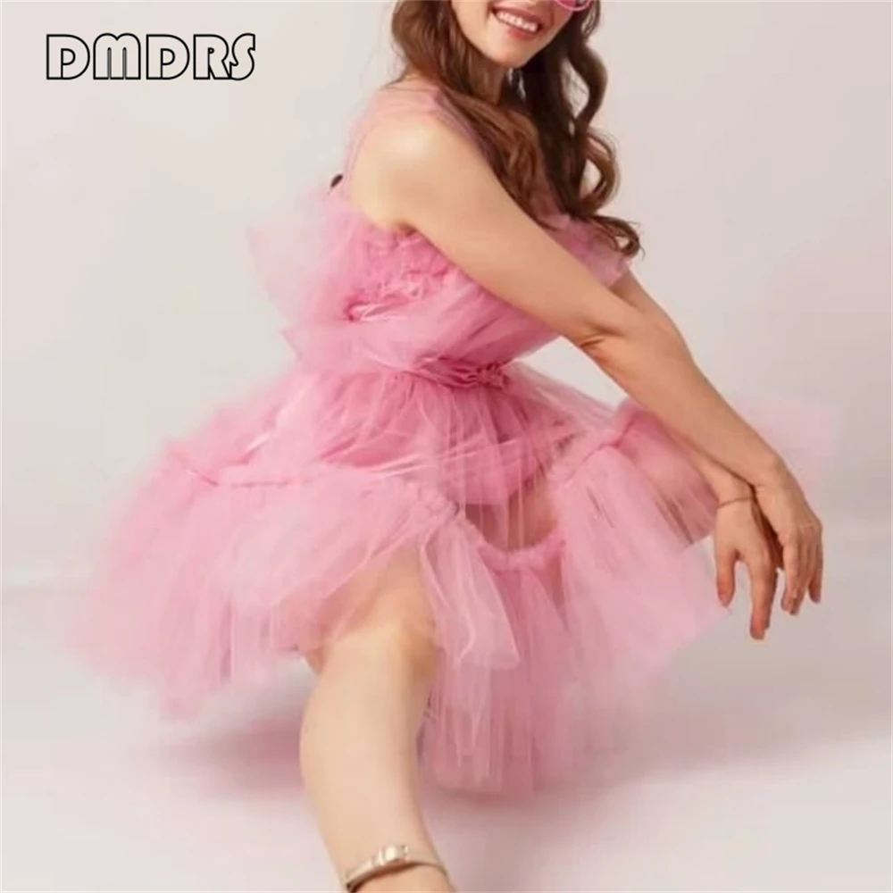 Blush Pink Tulle Dress For Women Tutu Short Formal Dresses, Birthday Party, Cocktail, Photo Shoot Summer Dresses