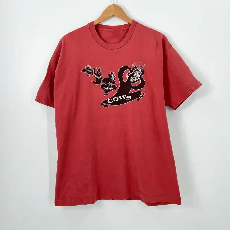 Vtg COWS Band For Fans Cotton Red Full Size T Shirt