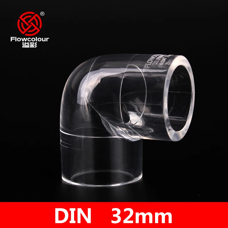 

Flowcolour Aquarium Lab use Fish Tank Pipe Adapter 20-32mm Transparent Acrylic elbow 90 Degree Elbow Glass Tube Bonding