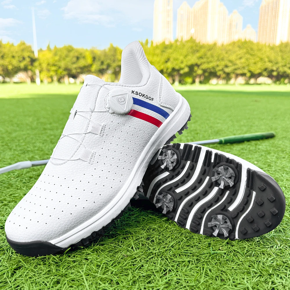 Mens Golf Shoes Golf Waterproof Anti-slip Footwear Woman Cleats Trainer Shoes Breathable Sports Shoes Outdoor Sneakers Golf Shoe