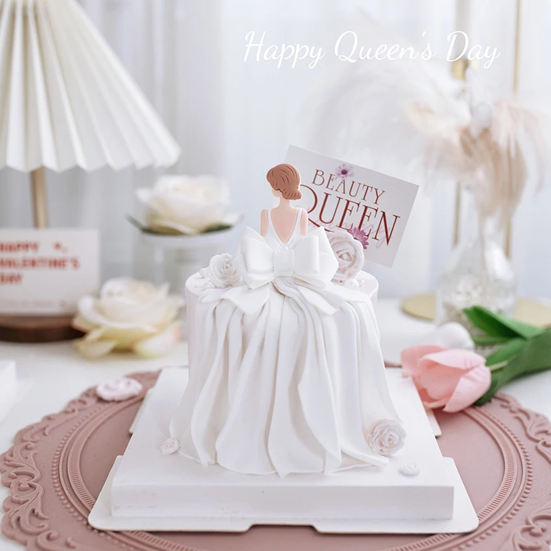 New Back Soft Glue Skirt Lady Happy Mothers Day Cake Topper Girl Birthday  Cake Decoration Party Supplies Cake Decorating Tools - AliExpress 15