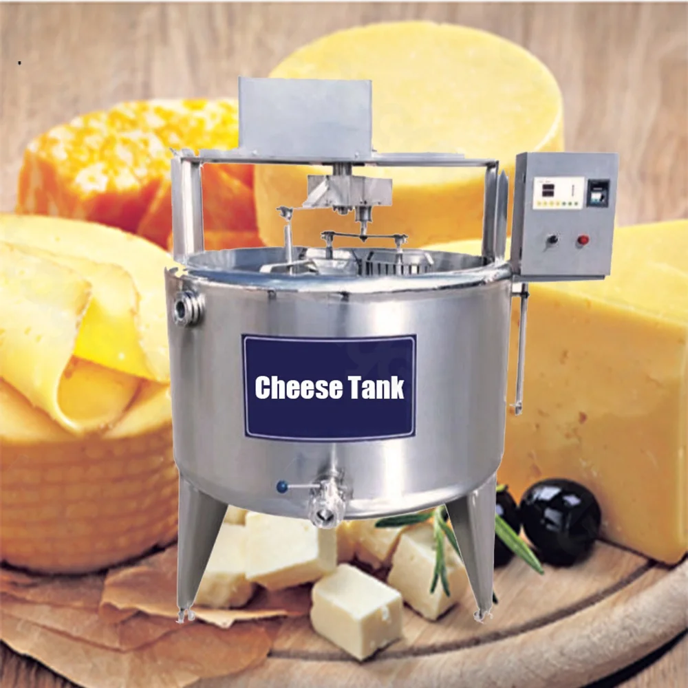 Small Scale Dairy Feta Cheese Make Tank Equipment Mozzarella Cooking And Stretching Machine For Sale