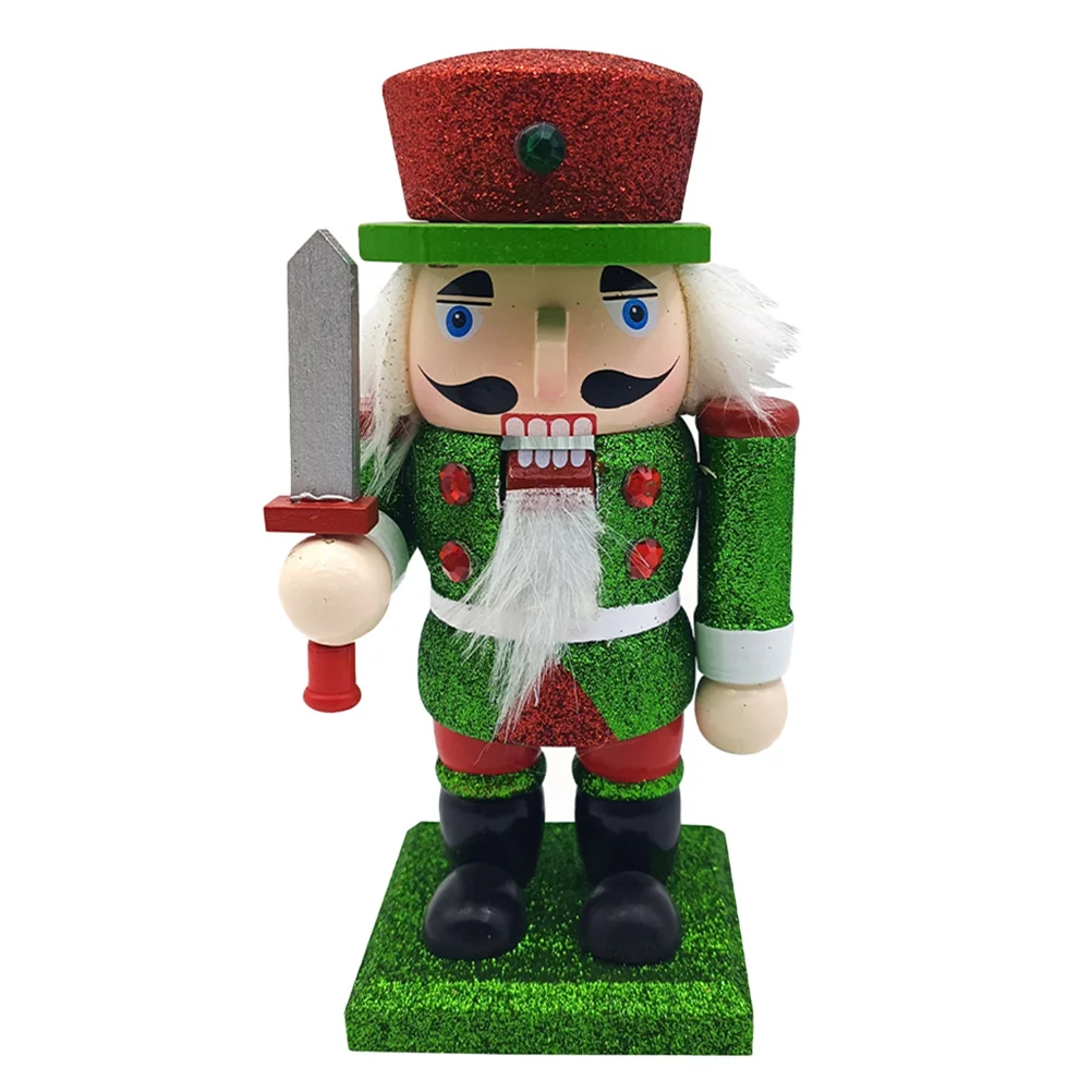 

Wooden Nutcracker Christmas Decor Xmas Festival Nutcracker Classic Tabletop Desktop Holiday Supplies Wood Nutcrackers Decoration