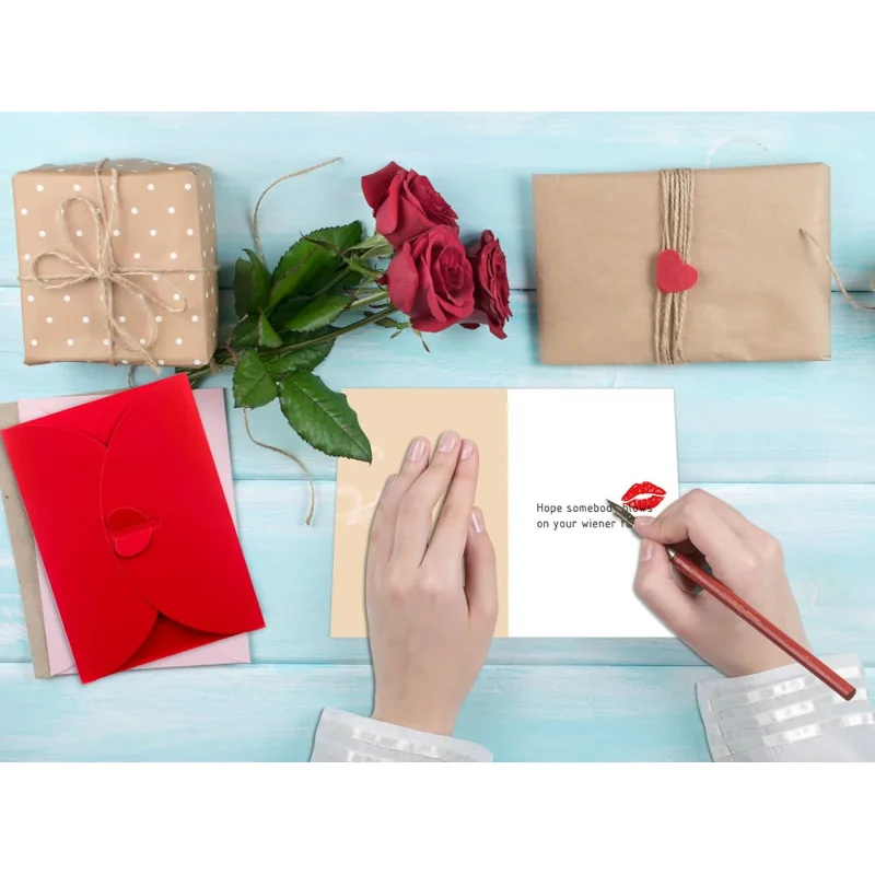 Tarjeta de aniversario divertida marido novio, 4x6 cumpleaños travieso del día de San Valentín con sobre, esposa, Boyfrie