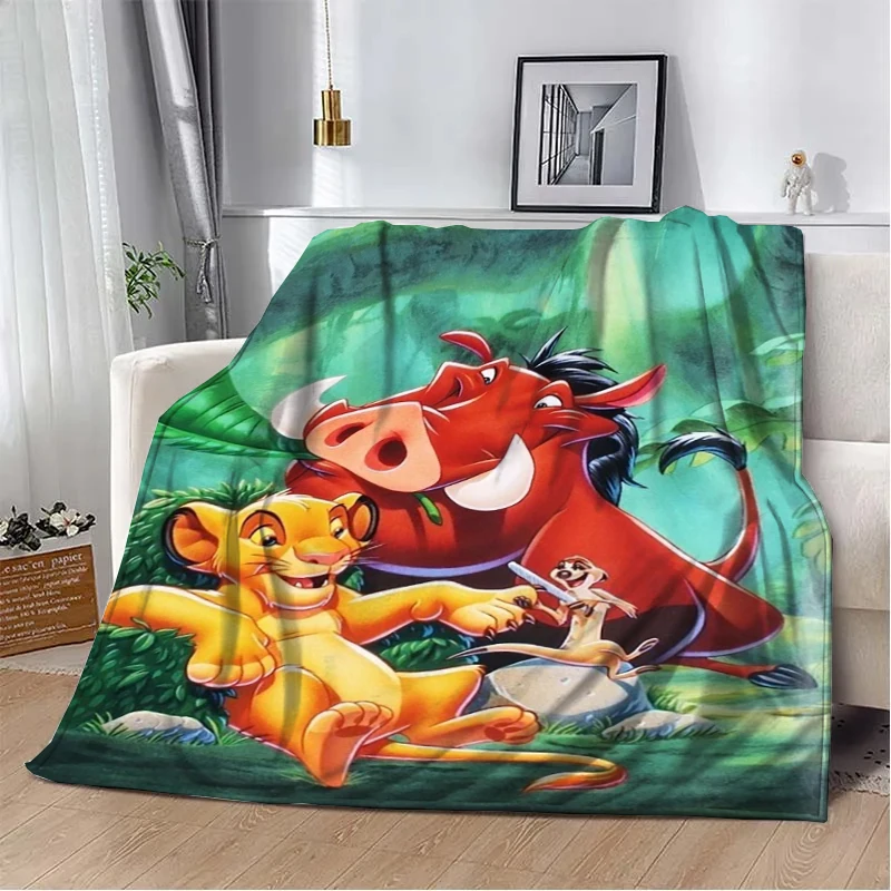 Disney Simba Lion King Nap Blanket Four Season Children Soft Flannel Plush Winter Blankets for Sofa Fluffy Bed Kids Bedroom Gift