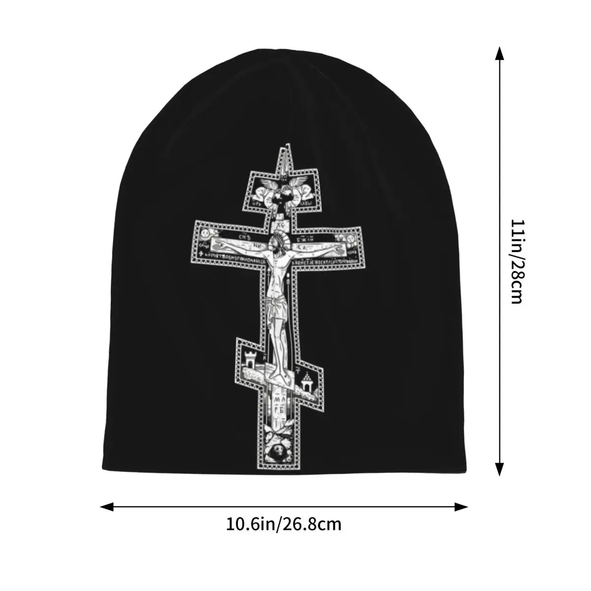 Orthodox Cross Bonnet Hat Fashion Street Skullies Beanies Hats Jesus Christ for Men Women Spring Head Wrap Cap