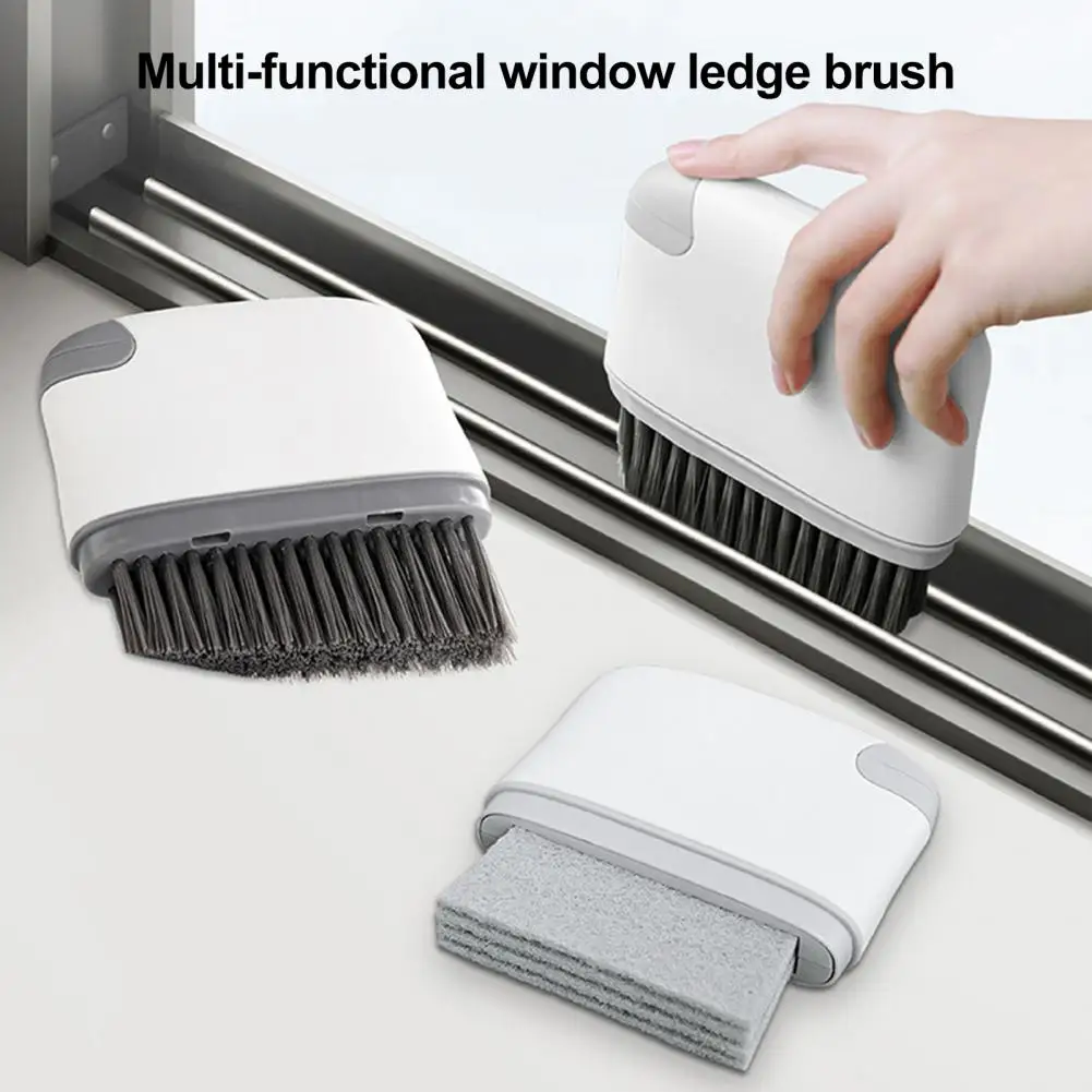 Effective Dirt Grease Remover Brush for Dust Removal 2-in-1 Window Slot Brush Door Groove Hair Grip Tool Tight Gap for Kitchen