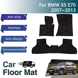 BMW 자동차 5 좌석 오염 방지 패드 바닥 카펫 발 커버, X5 E70 2007 2008 2009 2010 2011 2012 2013