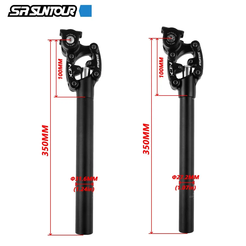 Suntour SP12 NCX Suspension Seat Column Bicycle Parts with protective cover (27.2/30.9/316.x350mm) bicycle seat tube