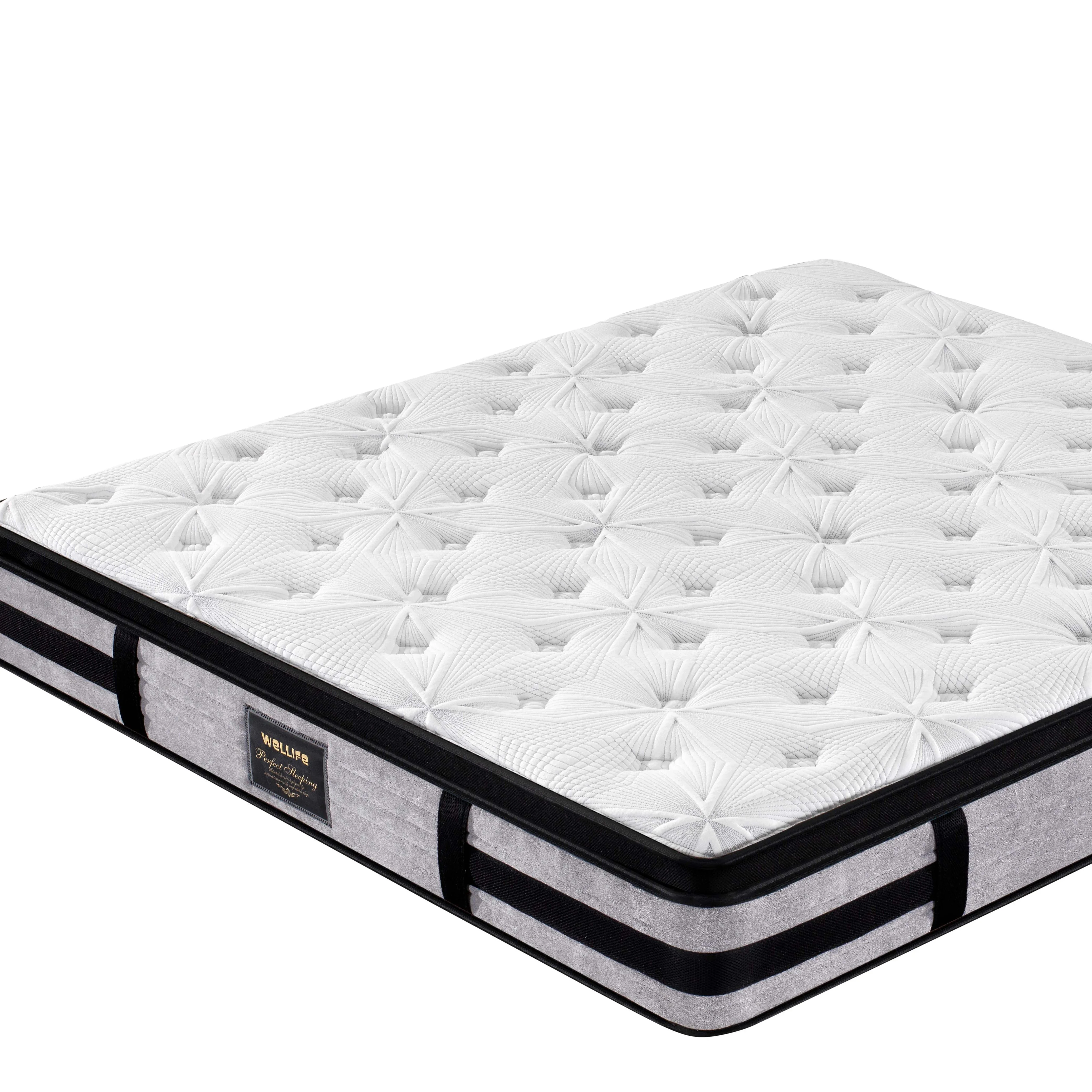 2026 Comfortable Natural Latex Mattress slow rebound memory foam mattress double queen king full size bed and foam mattress